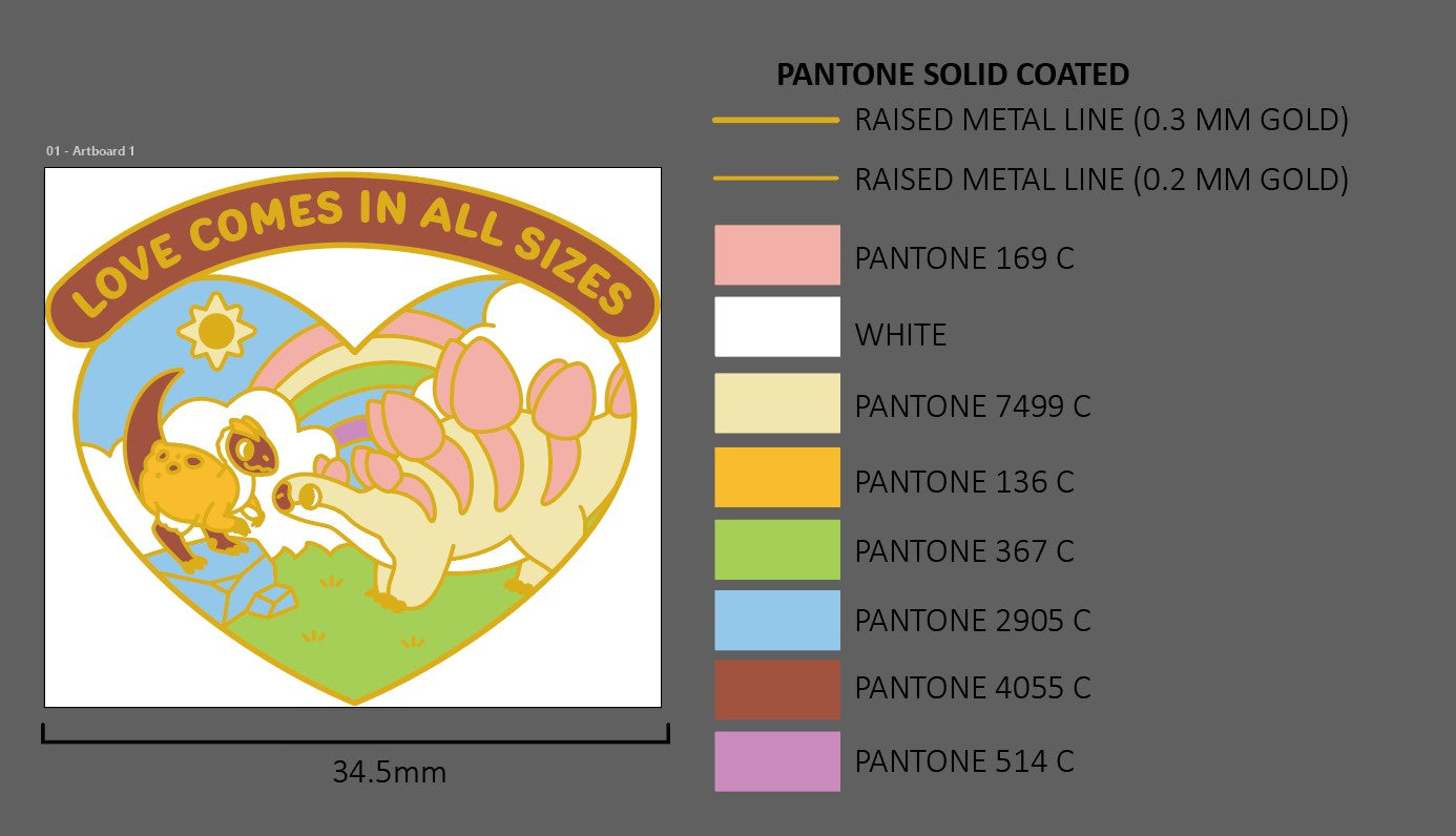 Love Comes in All Sizes Pin
