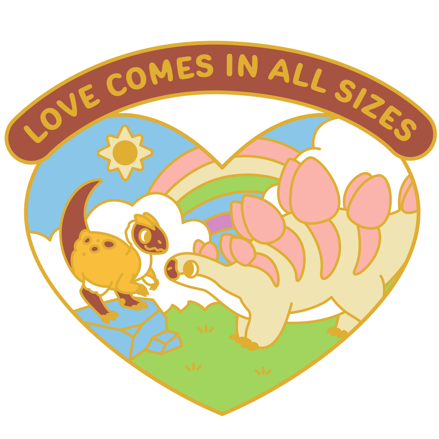 Love Comes in All Sizes Pin